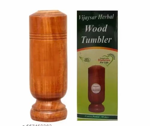 Ayurvedic Vijaysar Wooden Sugar Balance Glass, Diabetes control and Weight loss